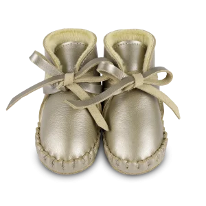 Pina Exclusive Booties | Champagne Metallic Leather