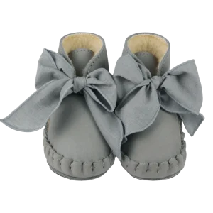 Pina Organza Booties | Grey Nubuck + Grey Cotton