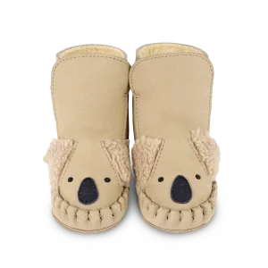 Kapi Exclusive Booties | Fluffy Koala | Taupe Nubuck