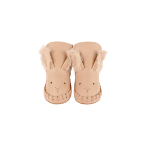 Kapi Exclusive Booties | Fluffy Bunny | Light Rust Leather
