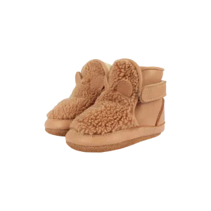 Richy Booties | Teddy Bear | Light Maple Curly Faux Fur