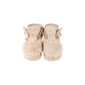 Richy Booties | Fluffy Bunny | Warm Beige Soft Faux Fur