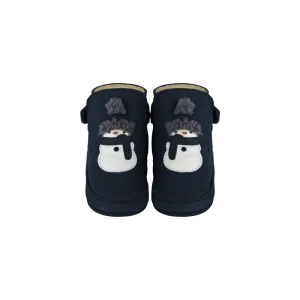 Aggas Booties | Snowman | Navy Nubuck
