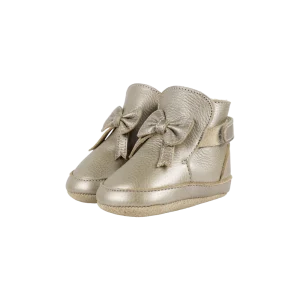 Cubow Booties | Champagne Metallic Leather