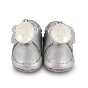 Niek Sneakers | Shimmer Turtle | Silver Grey Metallic Leather