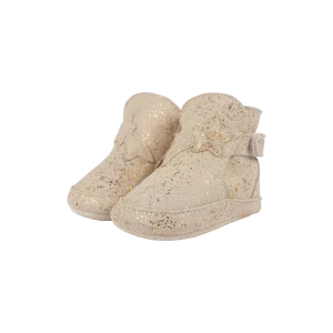 Diena Booties | Shooting Star | Cream Metallic Suede