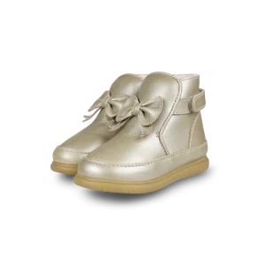 Cemilla Shoes | Champagne Metallic Leather