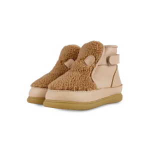 Roumi Shoes | Teddy Bear | Light Maple Curly Faux Fur