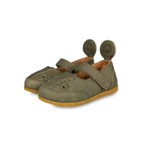 Langu Shoes | Chameleon | Stone Square Stamped Nubuck