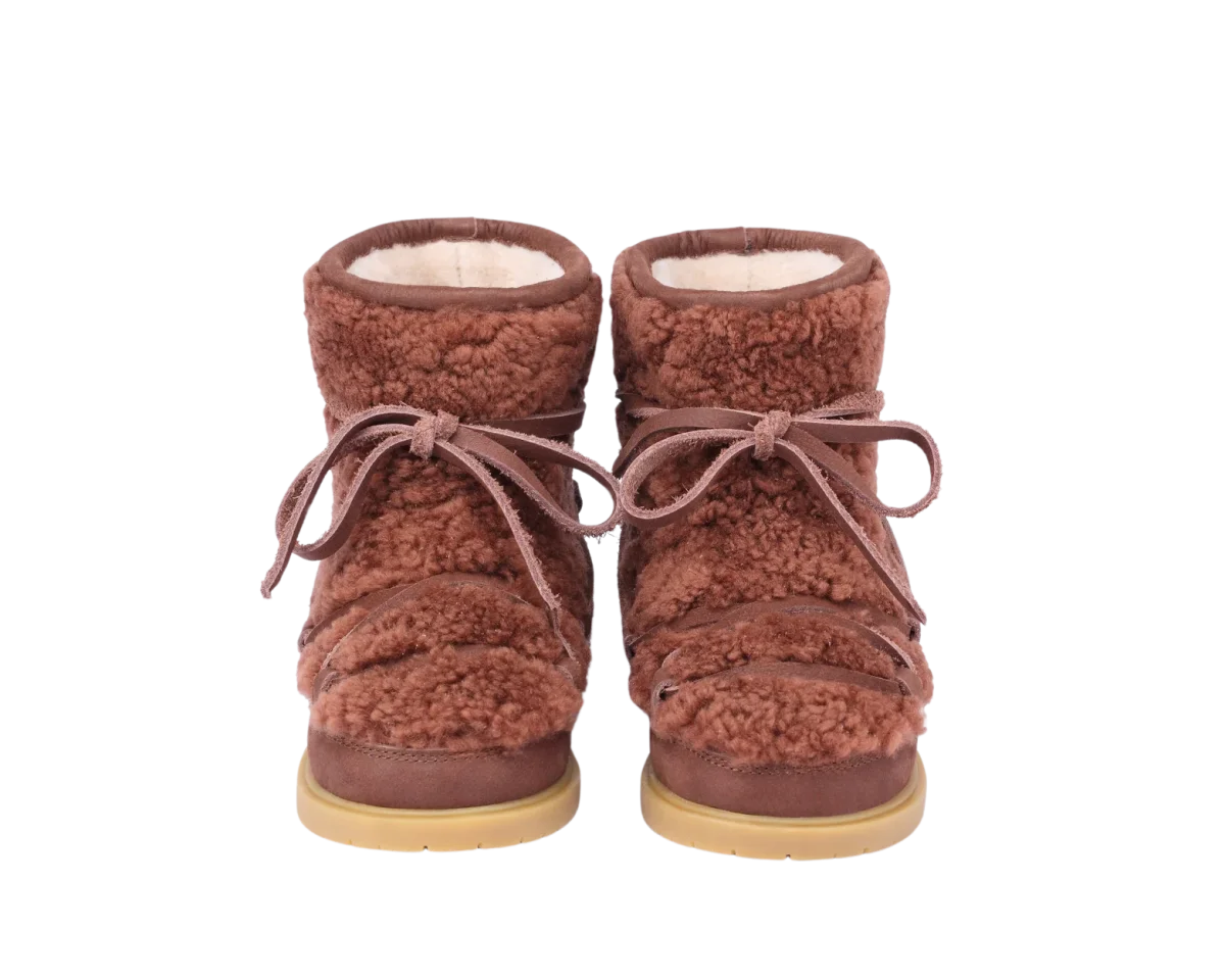 Cassia Boots | Brown Curly Sheep Wool – Image 3