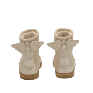 Angela Boots | Wings | Silver Metallic Leather