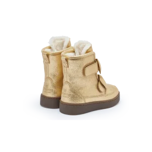 Isa Exclusive Boots | Gold Metallic Leather