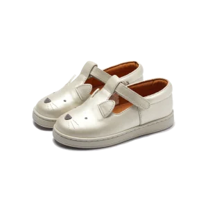 Esterre Shoes | Cat | Off White Metallic Leather