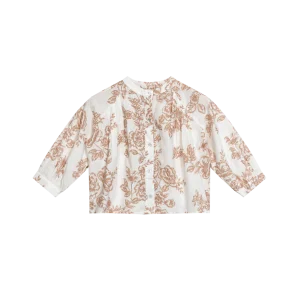 Rose Mini Uma Blouse | Cream - Rose Flowers