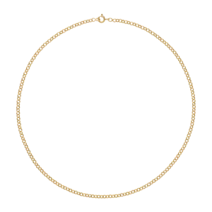 Jasseron Plain Necklace | Gold Plated