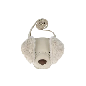 Britta Exclusive Purse | Golden Retriever | Ivory Classic Leather