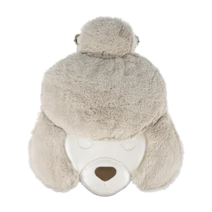 Umi Schoolbag | Poodle | Off White Metallic Leather