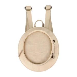 Tozi Backpack | Boater Hat | Cream Scored Leather