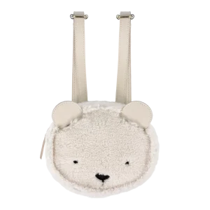 Pugi Backpack | Polar Bear | Off White Curly Faux Fur