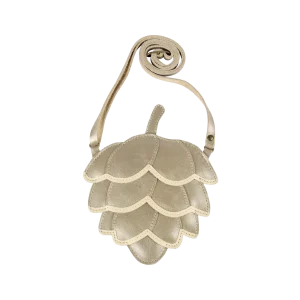 Pitta Purse | Pine Cone | Champagne Metallic Leather
