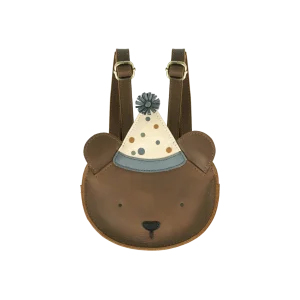 Tendo Backpack | Festive Bear | Cognac Classic Leather