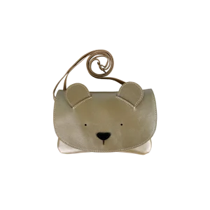 Alaula Purse | Bear | Champagne Metallic Leather