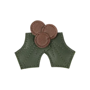 Wonda Hairclip | Holly | Olive Leather