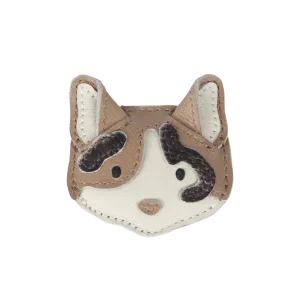 Josy Exclusive Hairclip | Calico Cat | Nutmeg Leather