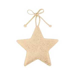 Lappy Cradle Hanger | Star | Cream Metallic Suede