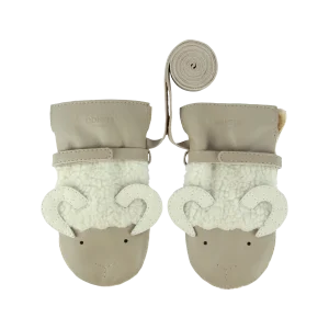 Kapi Exclusive Mittens | Ram | Light Stone Leather