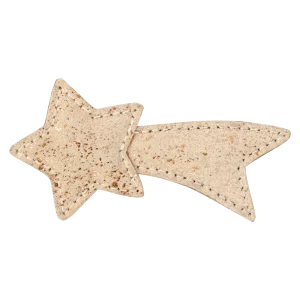 Wonda Hairclip | Shooting Star | Cream Metallic Suede