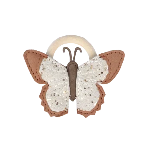 Zaza Sky Hair Tie | Papillon | Walnut Nubuck