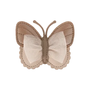 Qalja Clip | Vlinder | Clay Metallic Leather