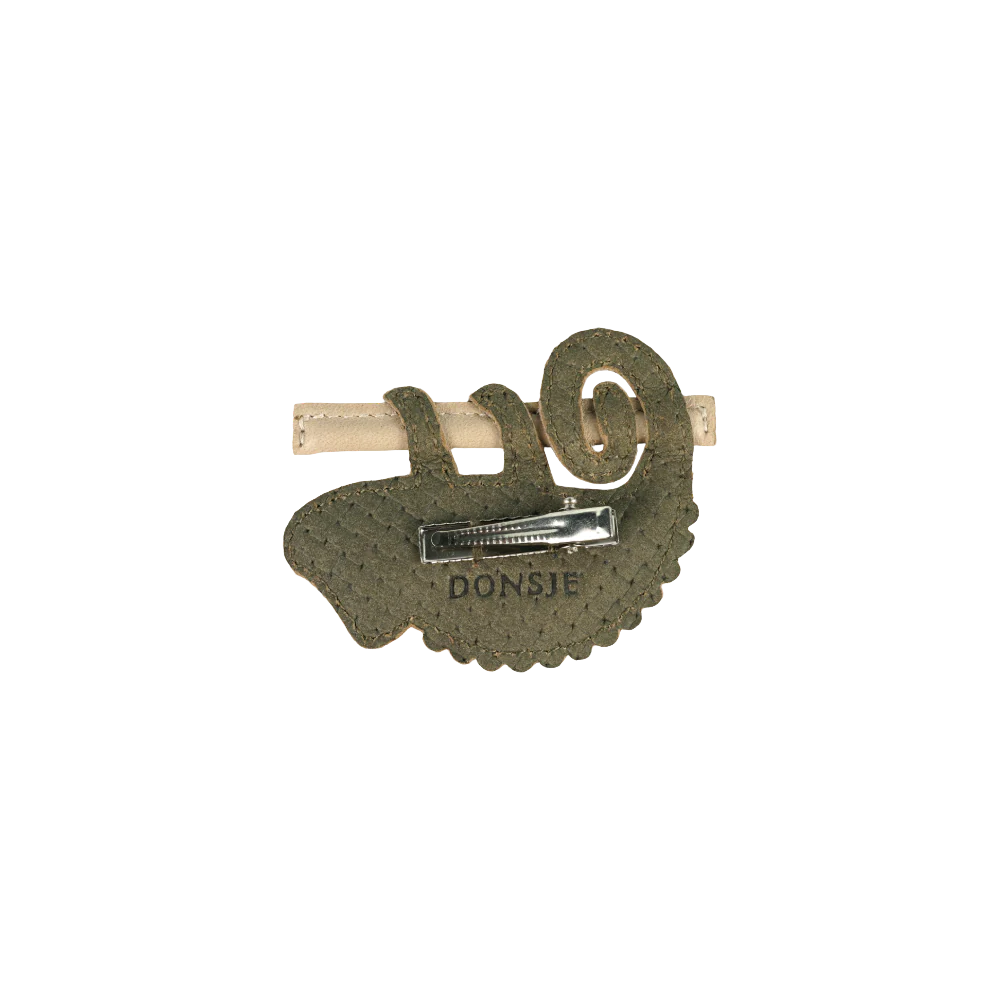 Talei Clip | Chameleon | Stone Square Stamped Nubuck – Image 3