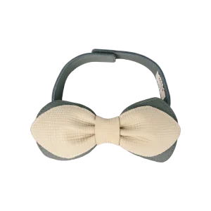Keesje Bow Tie | Cream Scored Leather
