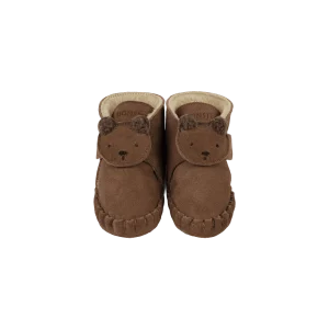 Pouty Booties | Fluffy Bear | Teddy Brown Suede