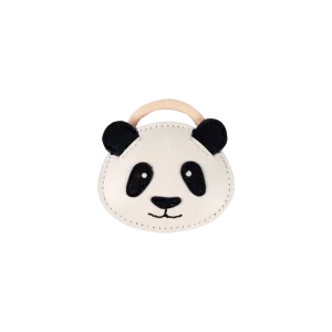 Josy Classic Hair Tie | Panda | Off White Leather