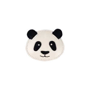 Josy Classic Hairclip | Panda | Off White Leather