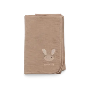 Ploekie Muslin Blanket XL | Fluffy Bunny | Rose Mocha