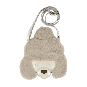 Britta Exclusive Purse | Poodle | Off White Metallic Leather