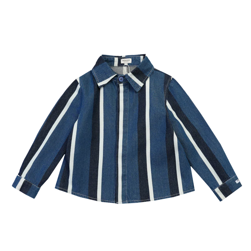 Ditmer Overshirt | Vintage Blue - White Striped