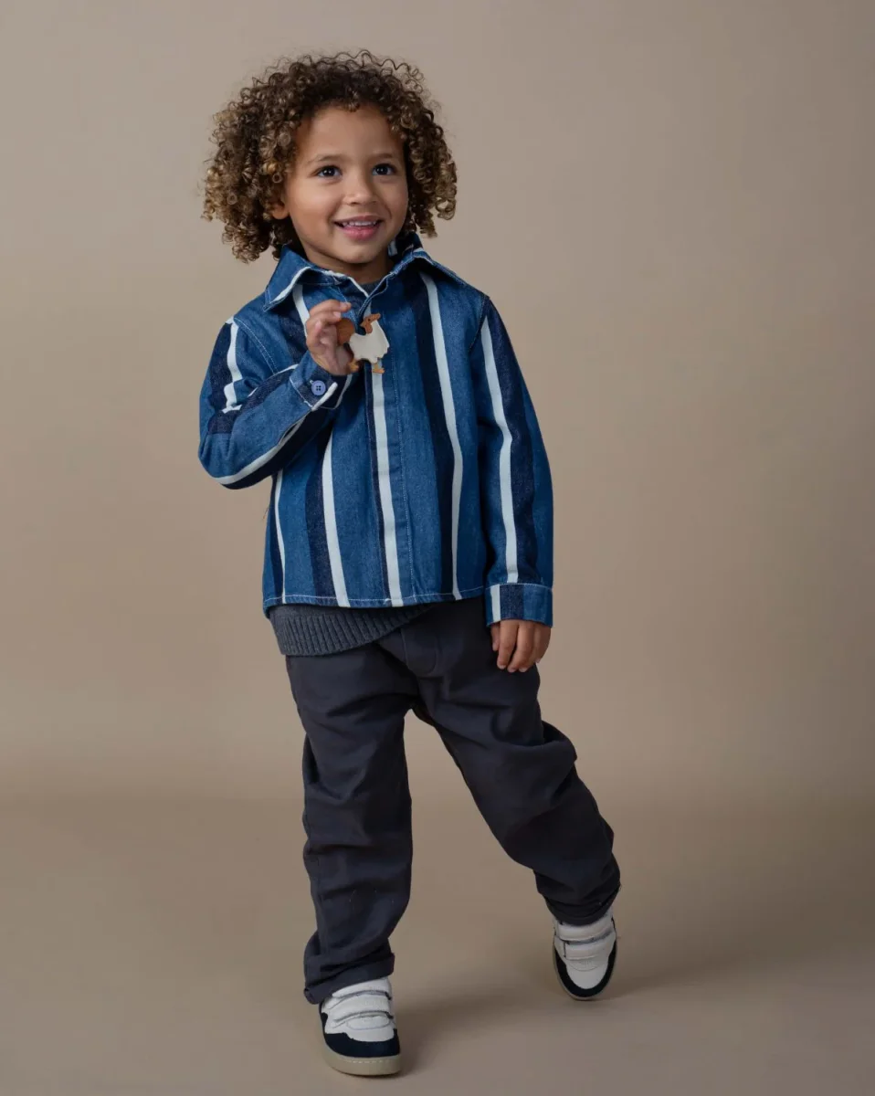 Ditmer Overshirt | Vintage Blue - White Striped – Image 2