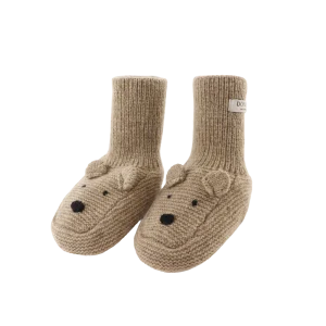 Maicer Merino Wool Booties | Bear | Milk Chocolate Melange