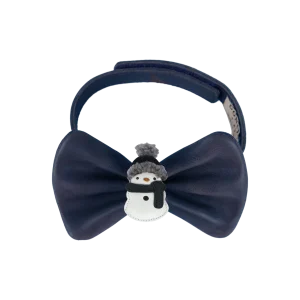 Jery Bow Tie | Snowman | Navy Nubuck