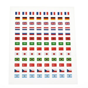 Planche B – Drapeaux adhésifs pour Badges