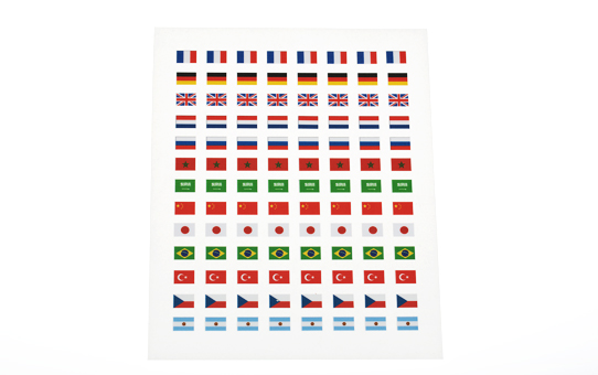 Planche B – Drapeaux adhésifs pour Badges