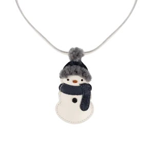 Taaro Necklace | Snowman | Off White Leather