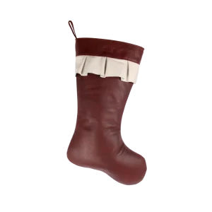 Xmas Stocking | Burgundy Classic Leather