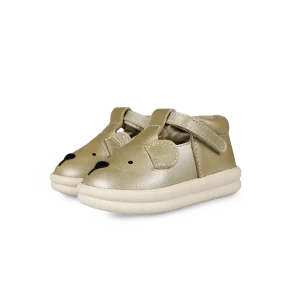 Zilpa Shoes | Bear | Champagne Metallic Leather