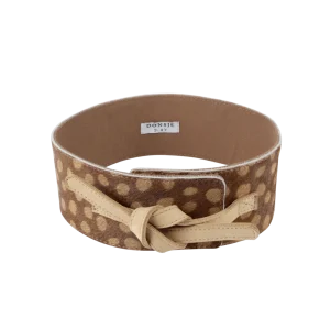 Isah Belt | Giraffe | Brown Spotted Cow Hair
